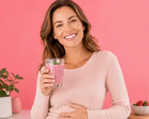 Happy women showcasing Prime Biome probiotic supplement