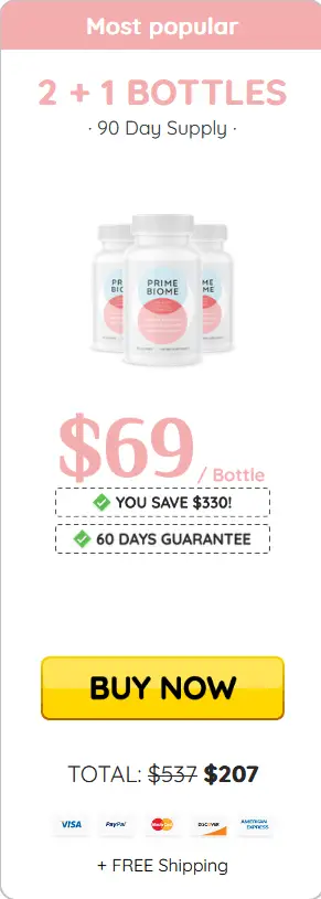 Prime Biome supplement bottles available online