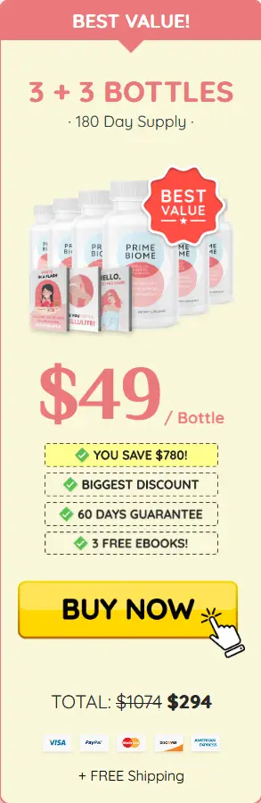 Prime Biome official website pricing and discount information